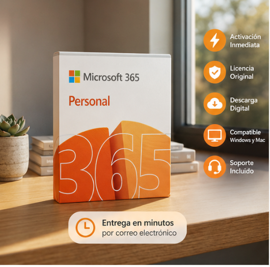 Licencia Microsoft 365 (Entrega Digital) | Word, Excel y PowerPoint para PC, Mac y Móvil