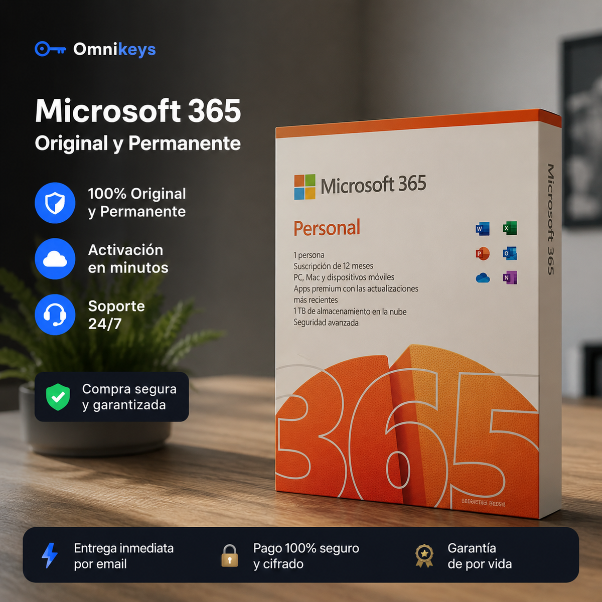 Licencia Microsoft 365 (Entrega Digital) | Word, Excel y PowerPoint para PC, Mac y Móvil